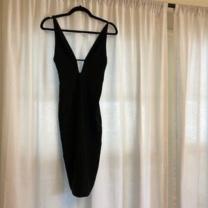 INDAH Double Six ribbed midi dress